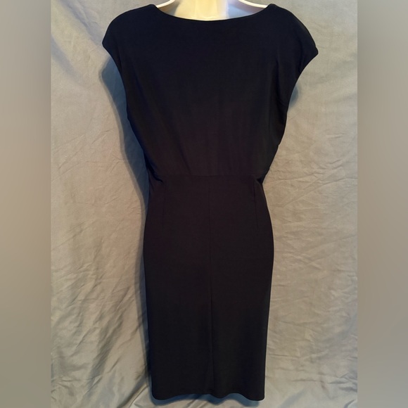 🎀 Womens Ralph Lauren Black Dress Flattering Slimming Size 10 Sleeveless - Picture 4 of 7